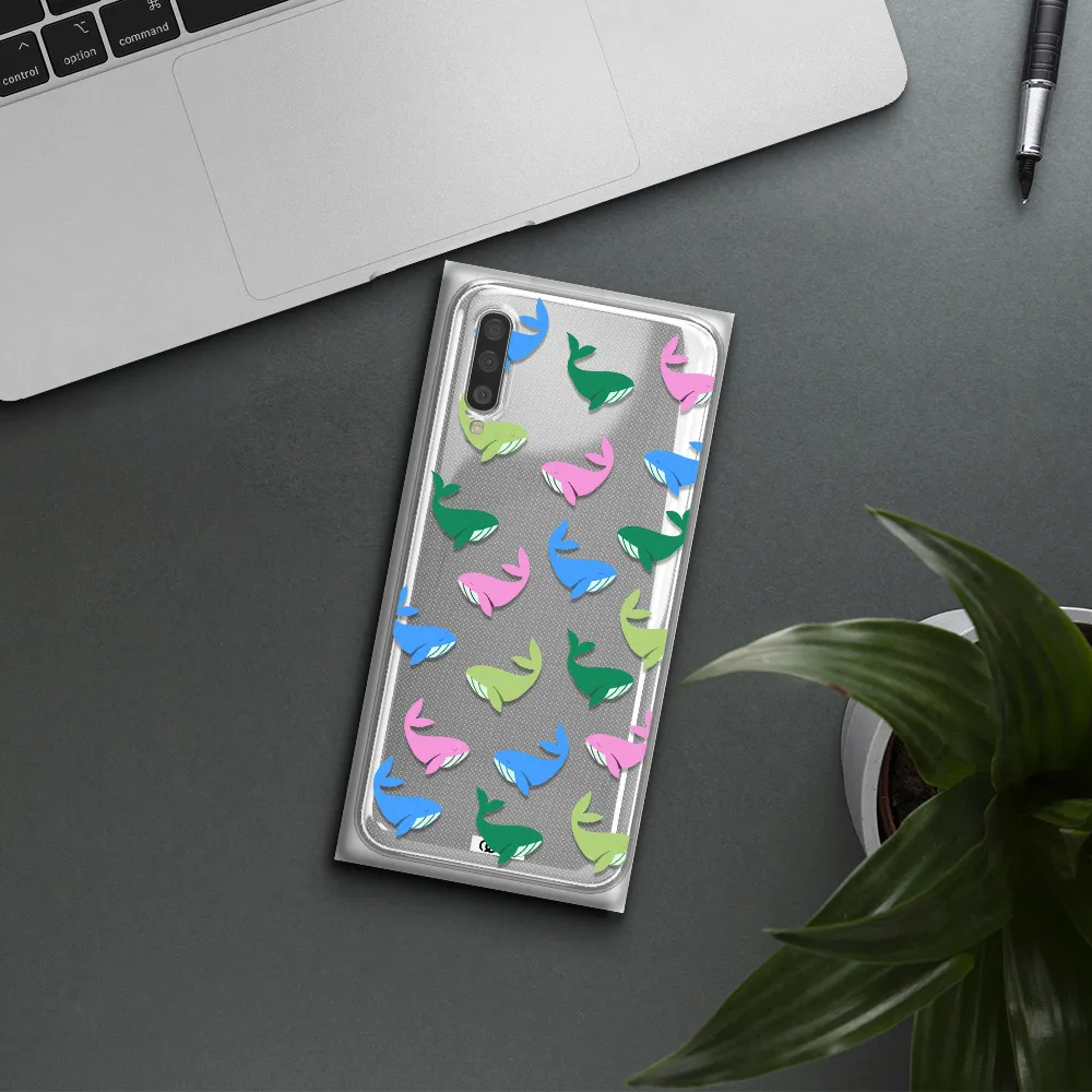 Colorful Whales Samsung A50S Clear Tpu Case