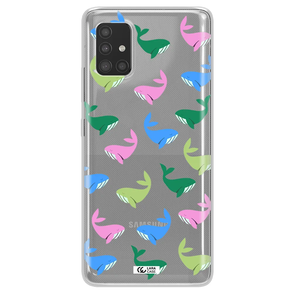 Colorful Whales Samsung A51 Clear TPU Case