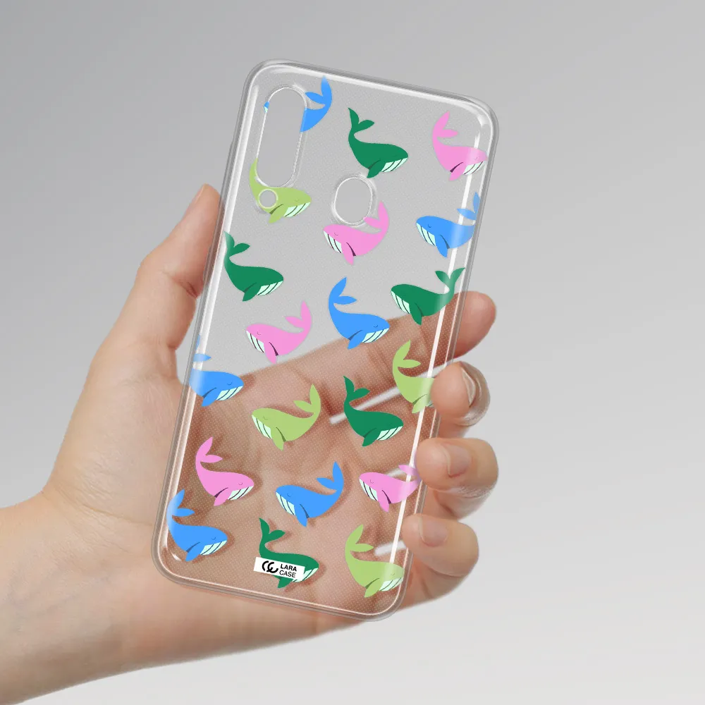 Colorful Whales Samsung A60 Clear TPU Case