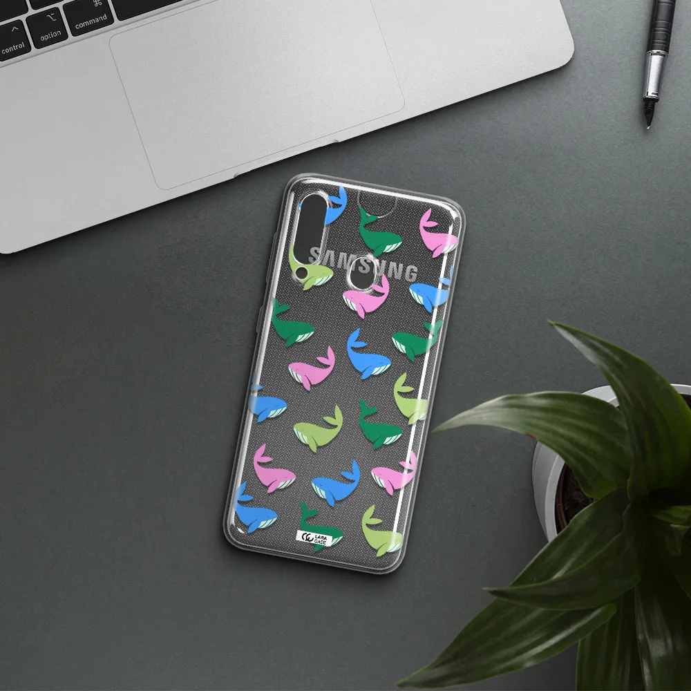 Colorful Whales Samsung A60 Clear TPU Case