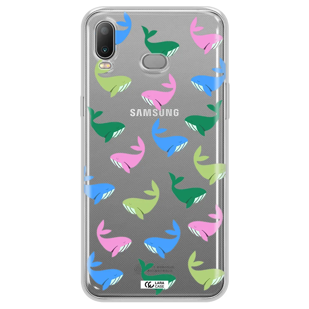 Colorful Whales Samsung A6S Clear TPU Case