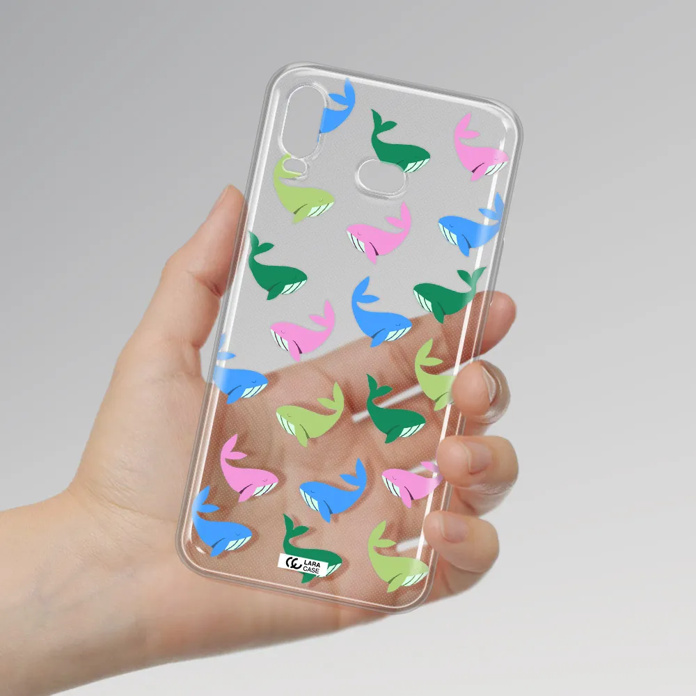 Colorful Whales Samsung A6S Clear TPU Case