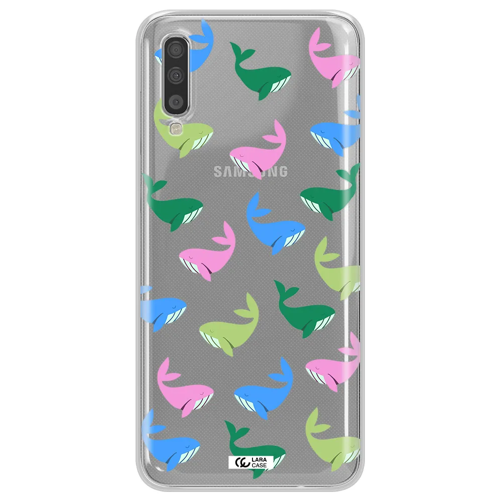Colorful Whales Samsung A70 Clear TPU Case