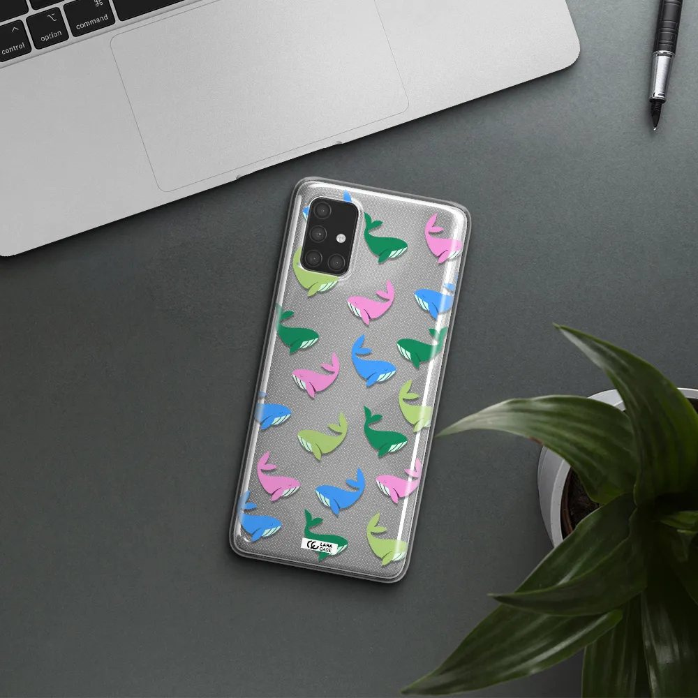 Colorful Whales Samsung A71 Clear TPU Case
