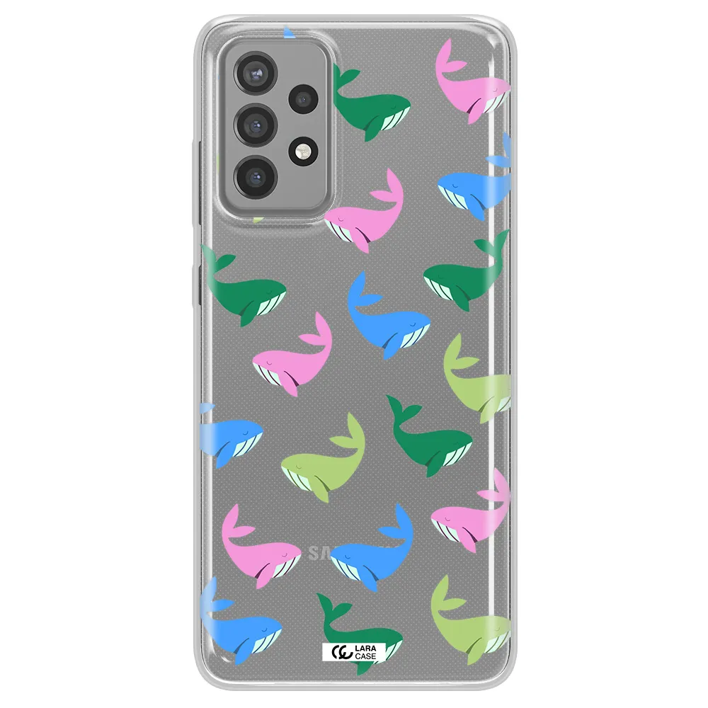 Colorful Whales Samsung A72 Clear TPU Case