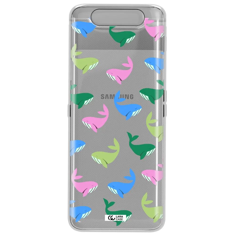 Colorful Whales Samsung A80 Clear TPU Case