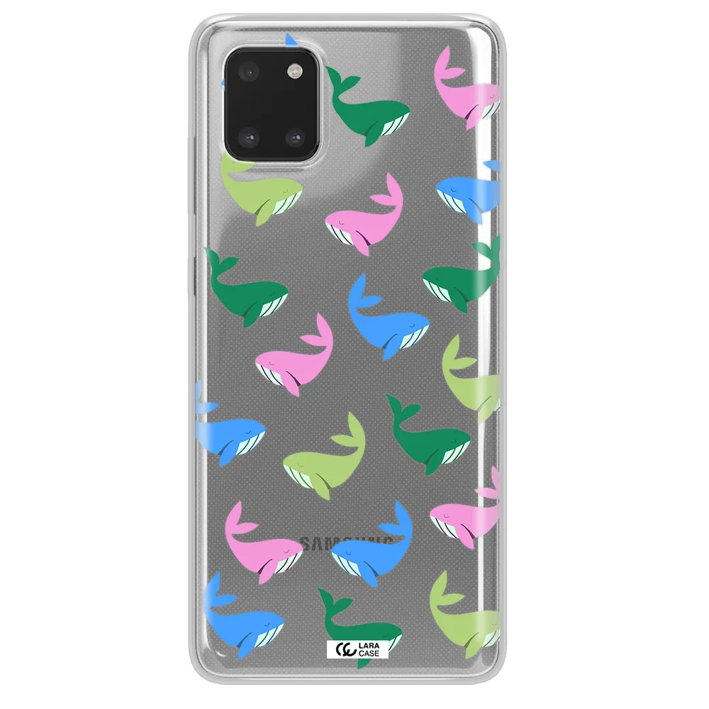 Colorful Whales Samsung A81 Clear TPU Case