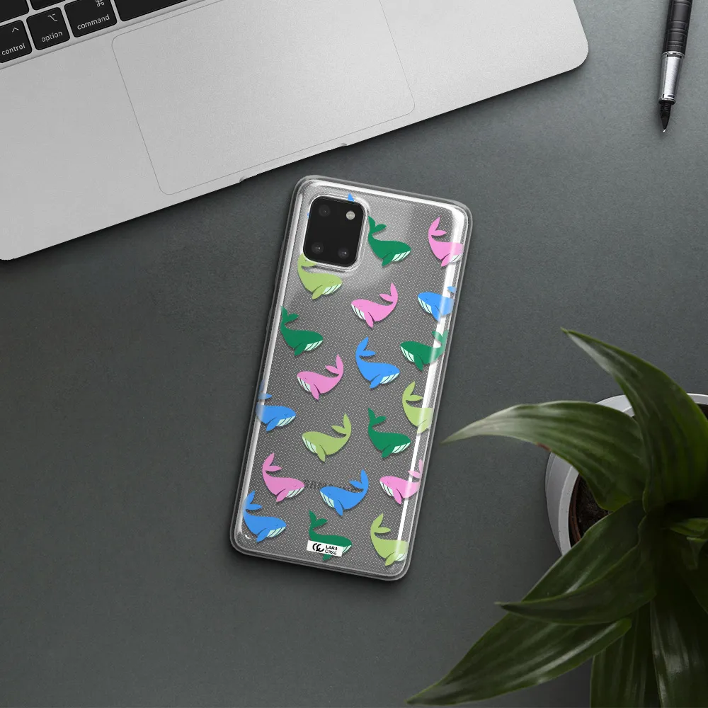 Colorful Whales Samsung A81 Clear TPU Case