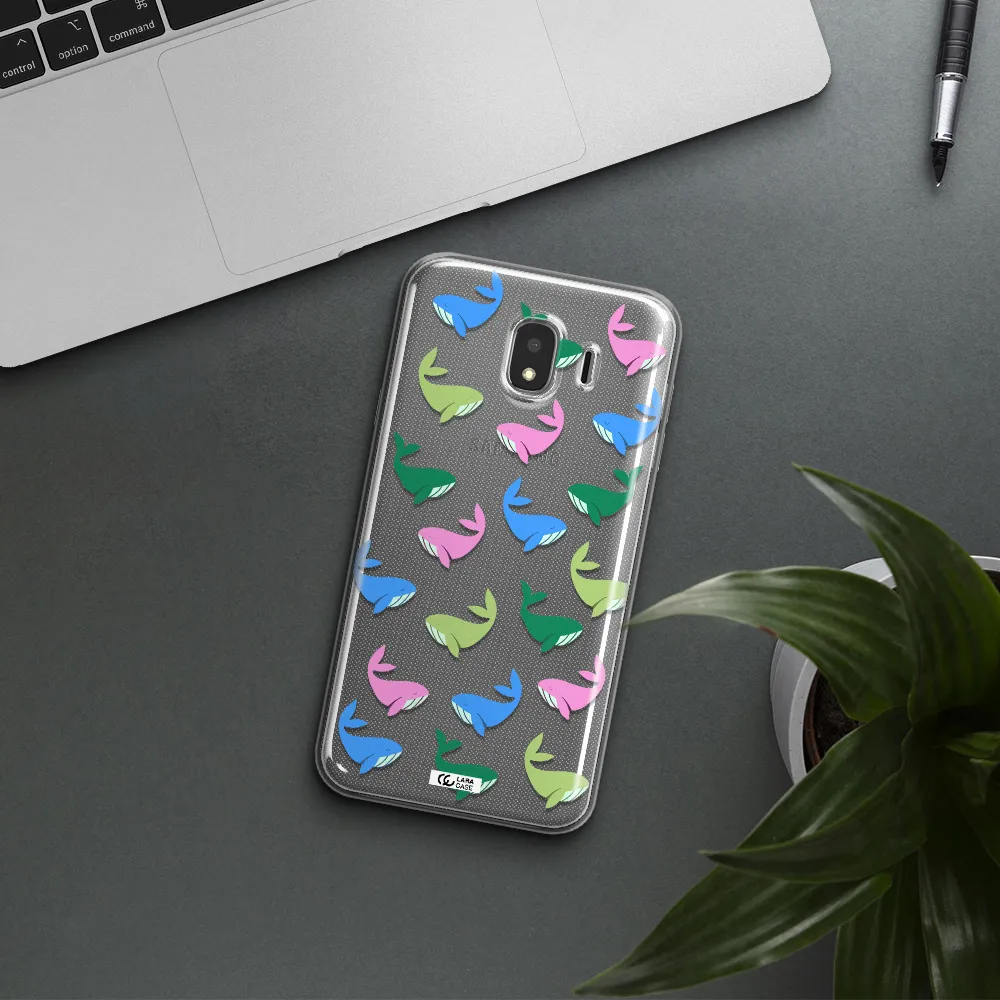 Colorful Whales Samsung J4 Clear TPU Case