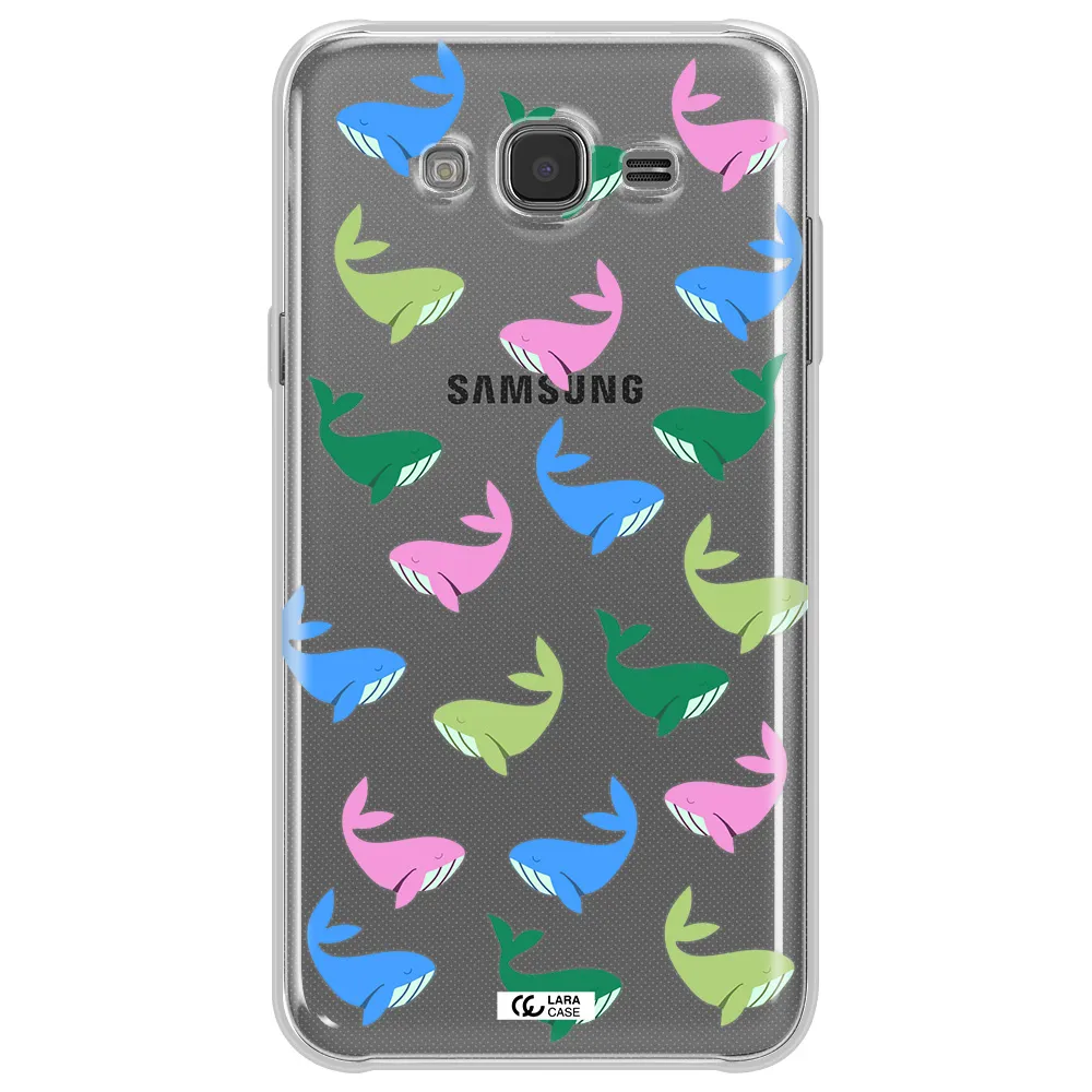 Colorful Whales Samsung J7 Clear TPU Case