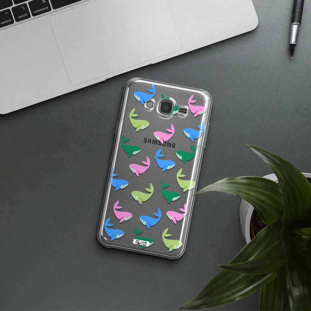 Colorful Whales Samsung J7 Clear TPU Case