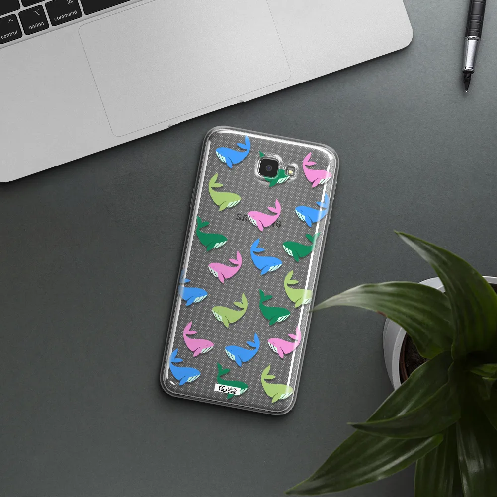 Colorful Whales Samsung J7 Prim Clear TPU Case