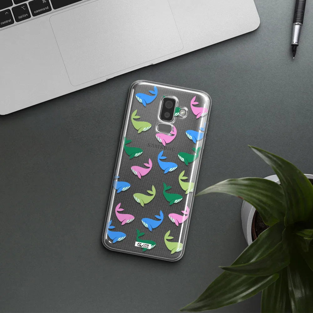 Colorful Whales Samsung J8 Clear TPU Case