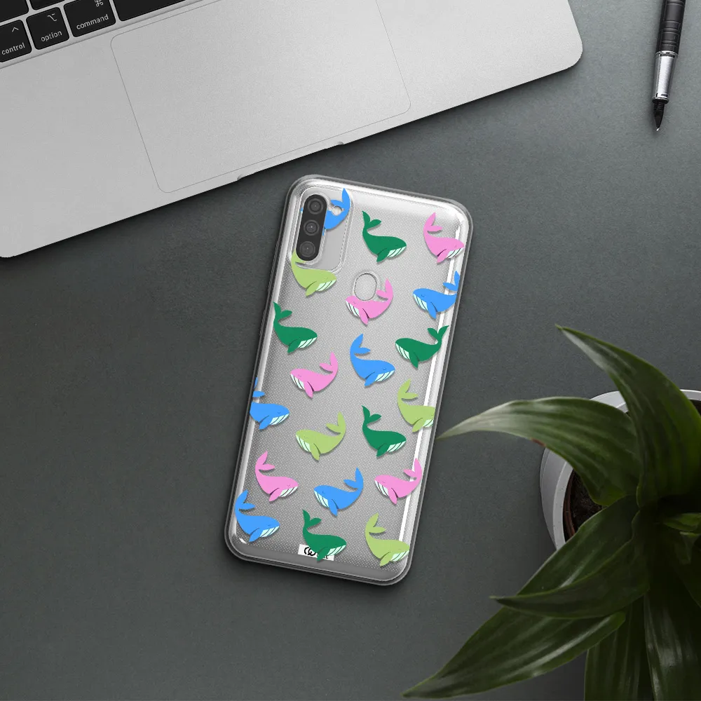 Colorful Whales Samsung M11 Clear TPU Case