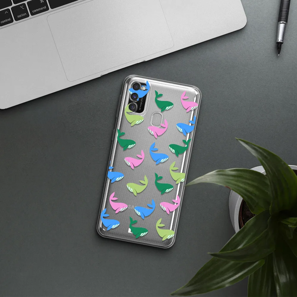 Colorful Whales Samsung M30S Clear TPU Case