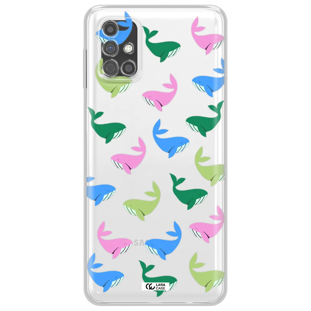 Colorful Whales Samsung M51 Clear TPU Case