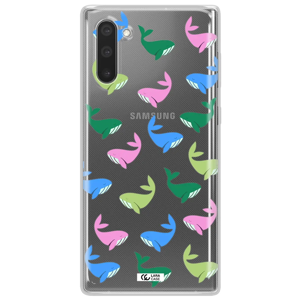 Colorful Whales Samsung Note 10 Clear TPU Case