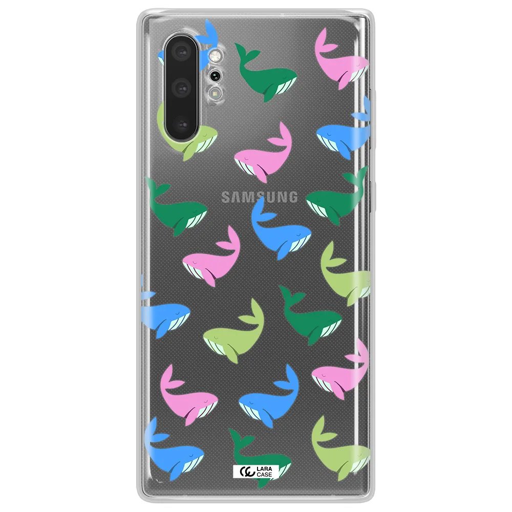 Colorful Whales Samsung Note 10 Plus Clear TPU Case