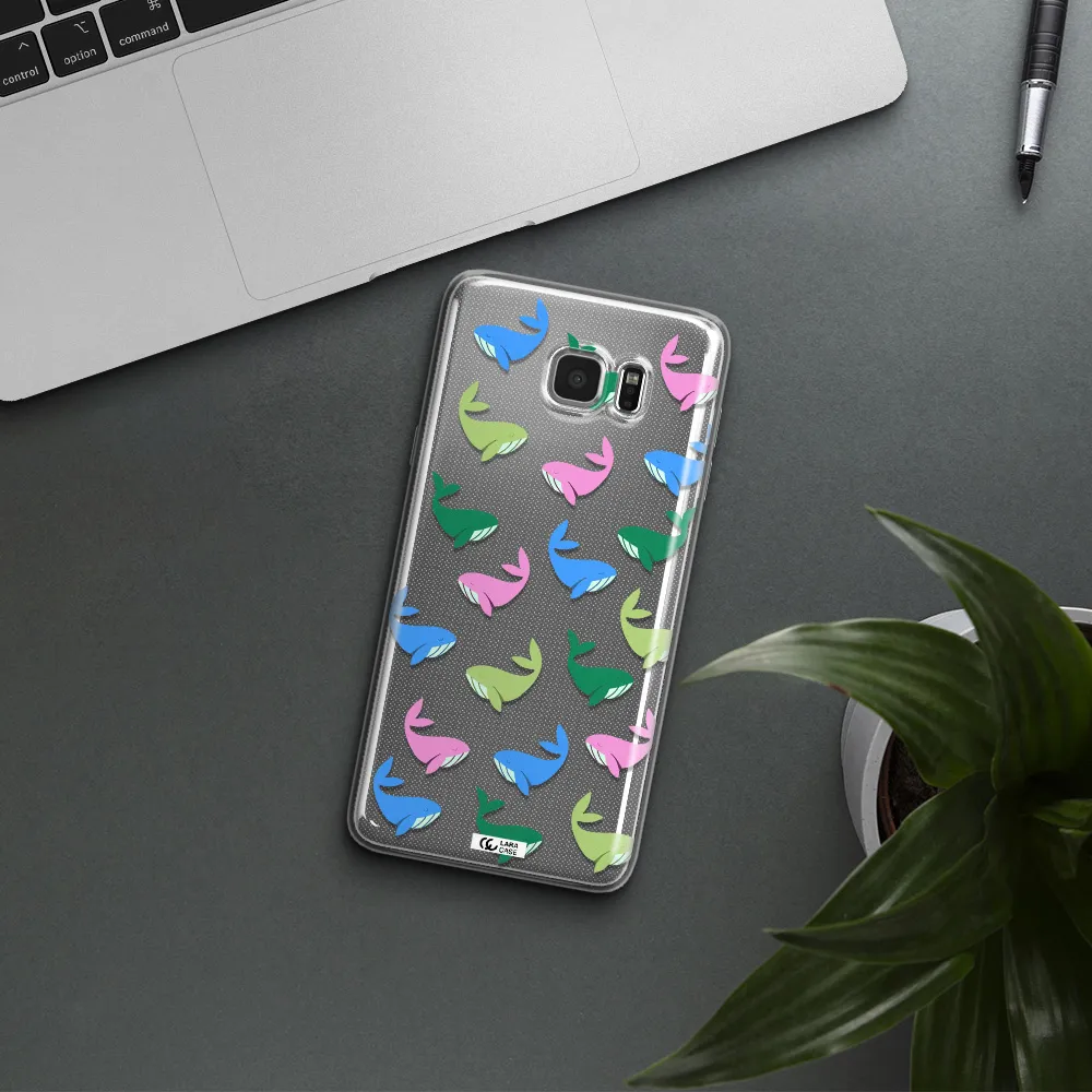 Colorful Whales Samsung Note 5 Clear TPU Case