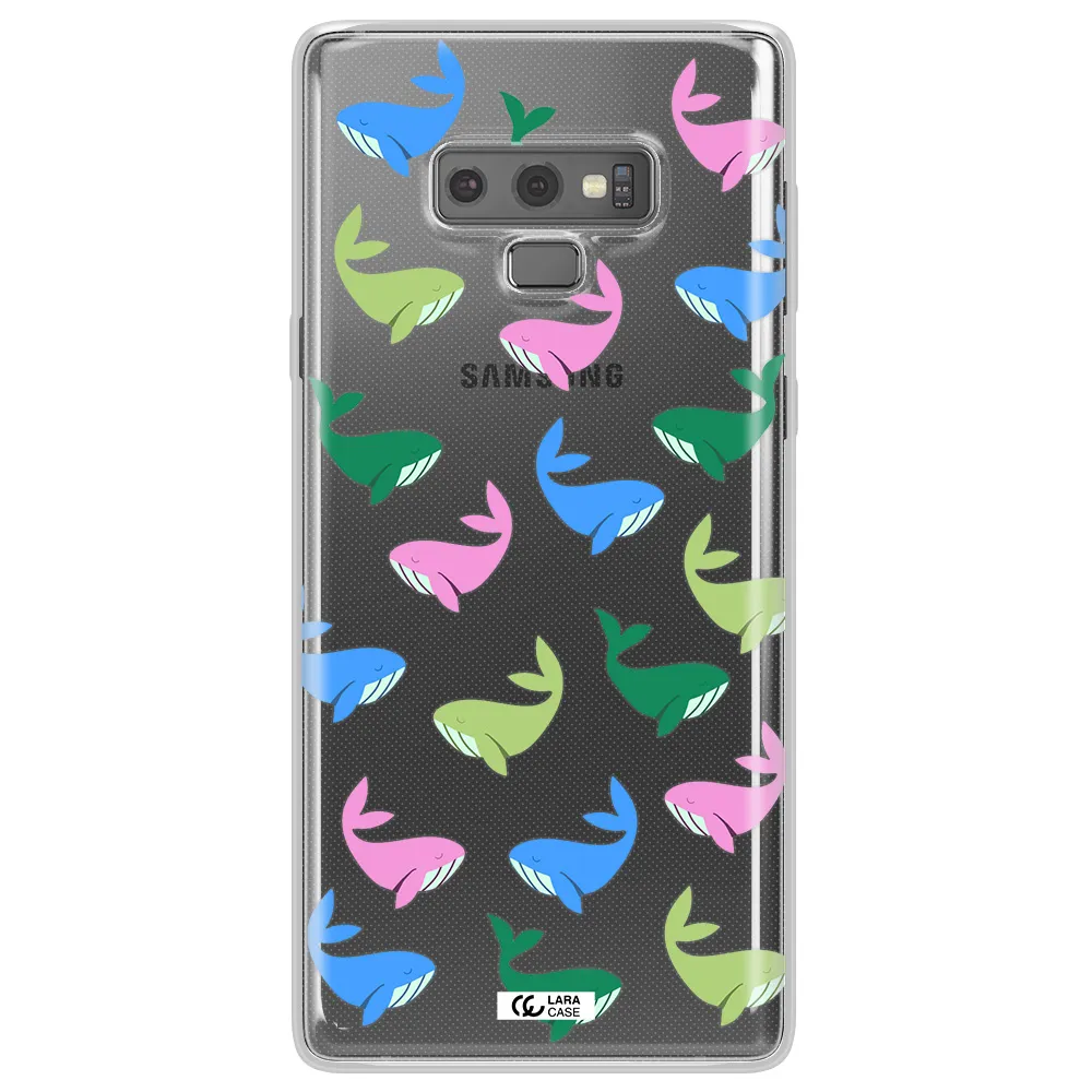Colorful Whales Samsung Note 9 Clear TPU Case
