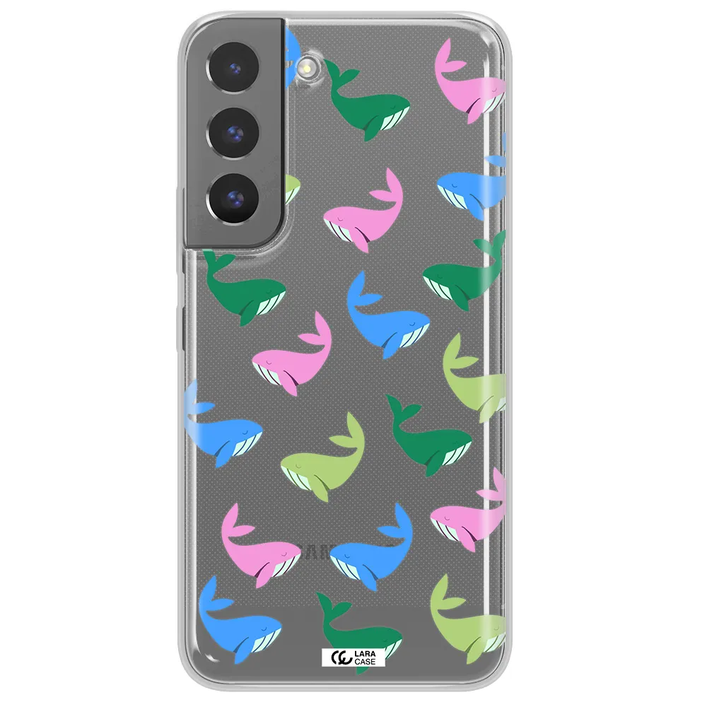 Colorful Whales Samsung S 22 Plus Clear TPU Case