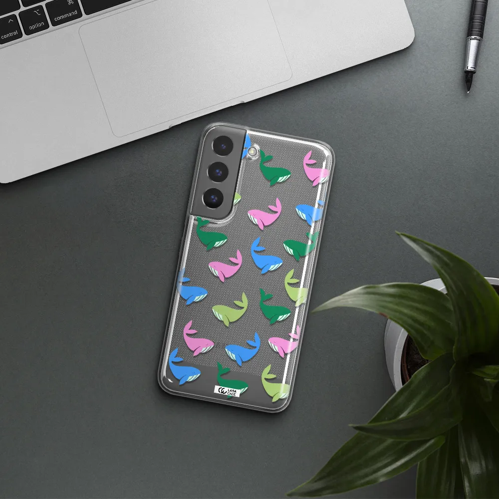 Colorful Whales Samsung S 22 Plus Clear TPU Case