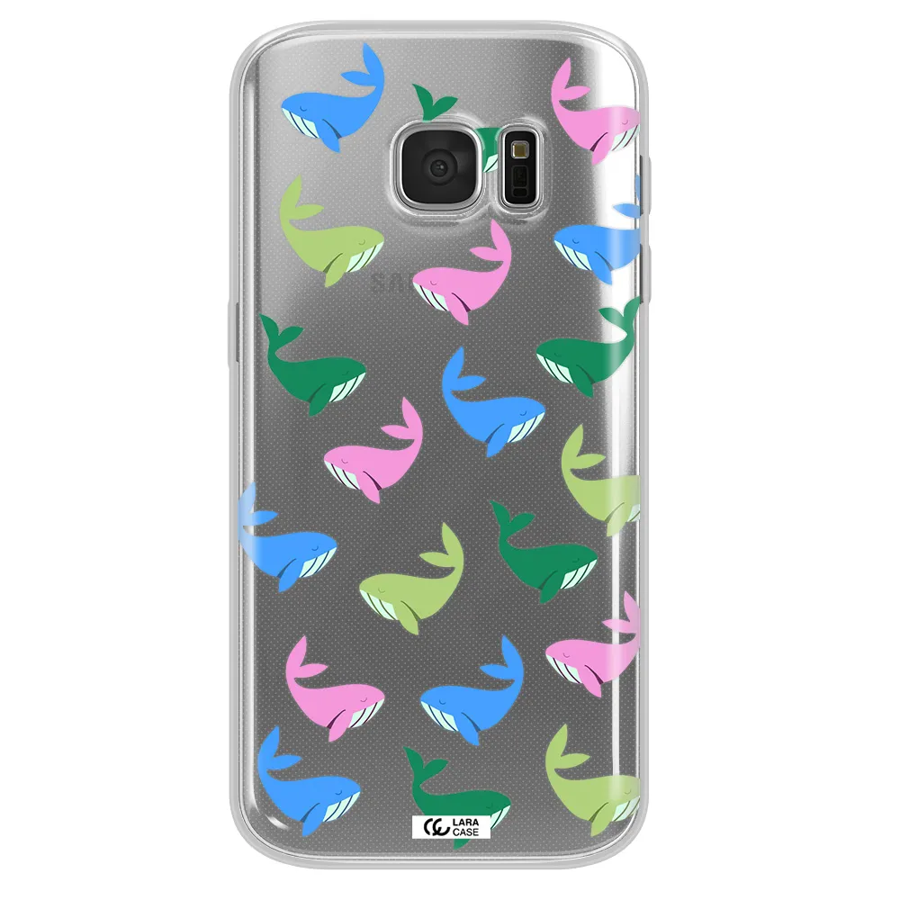Colorful Whales Samsung S 7 Clear TPU Case