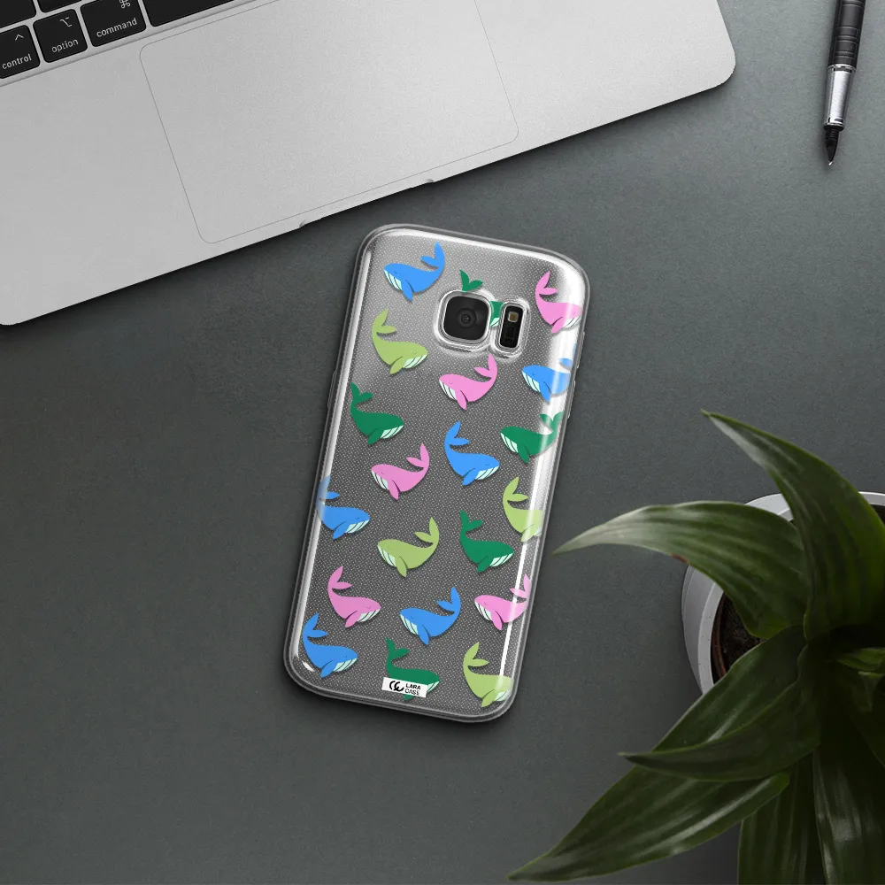 Colorful Whales Samsung S 7 Clear TPU Case