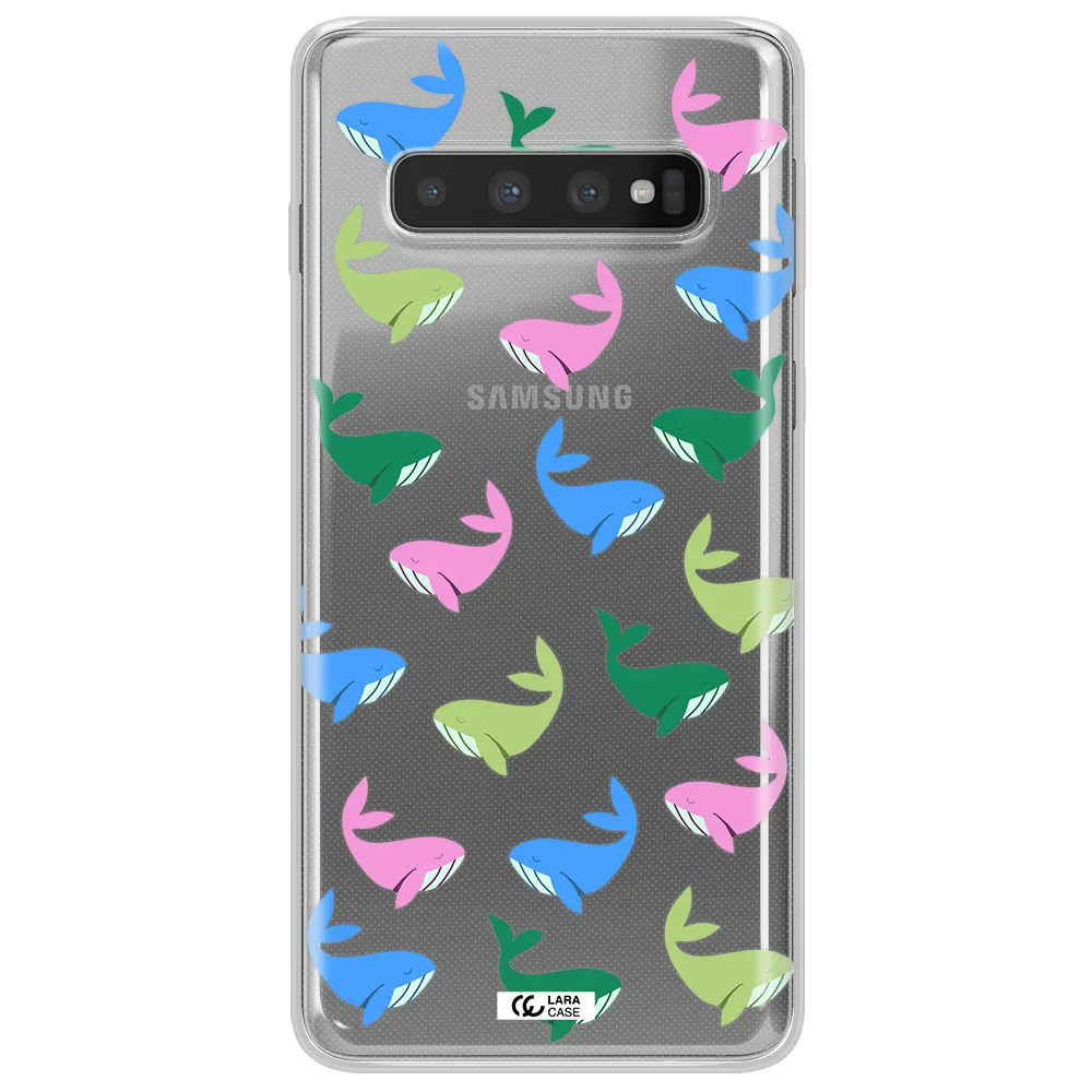 Colorful Whales Samsung S10 Plus Clear TPU Case