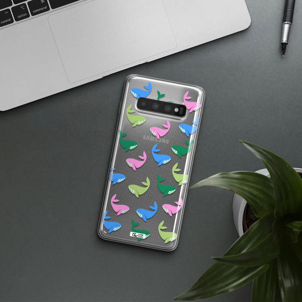 Colorful Whales Samsung S10 Plus Clear TPU Case