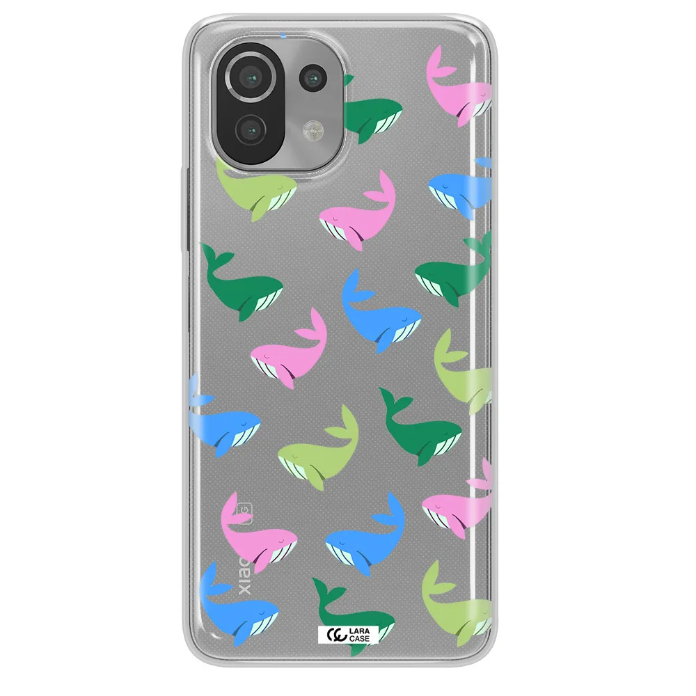 Colorful Whales Xiaomi Mi 11 Lite Clear TPU Case