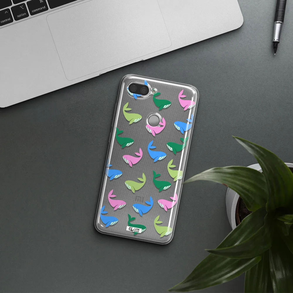Colorful Whales Xiaomi Mi 8 Lite Clear TPU Case