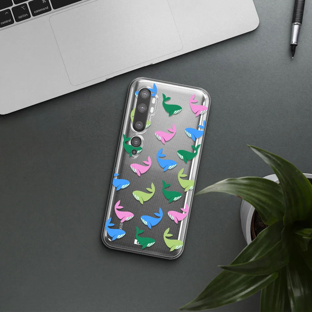 Colorful Whales Xiaomi Mi Note 10 Clear TPU Case