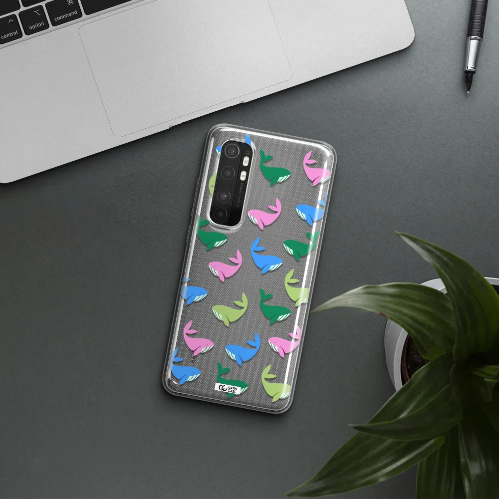 Colorful Whales Xiaomi Mi Note 10 Lite Clear TPU Case