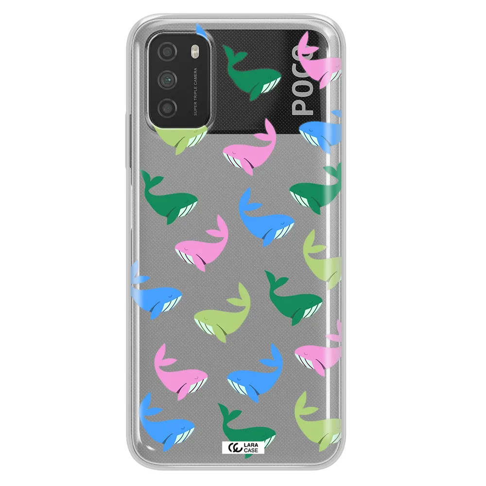 Colorful Whales Xiaomi Poco M3 Clear TPU Case