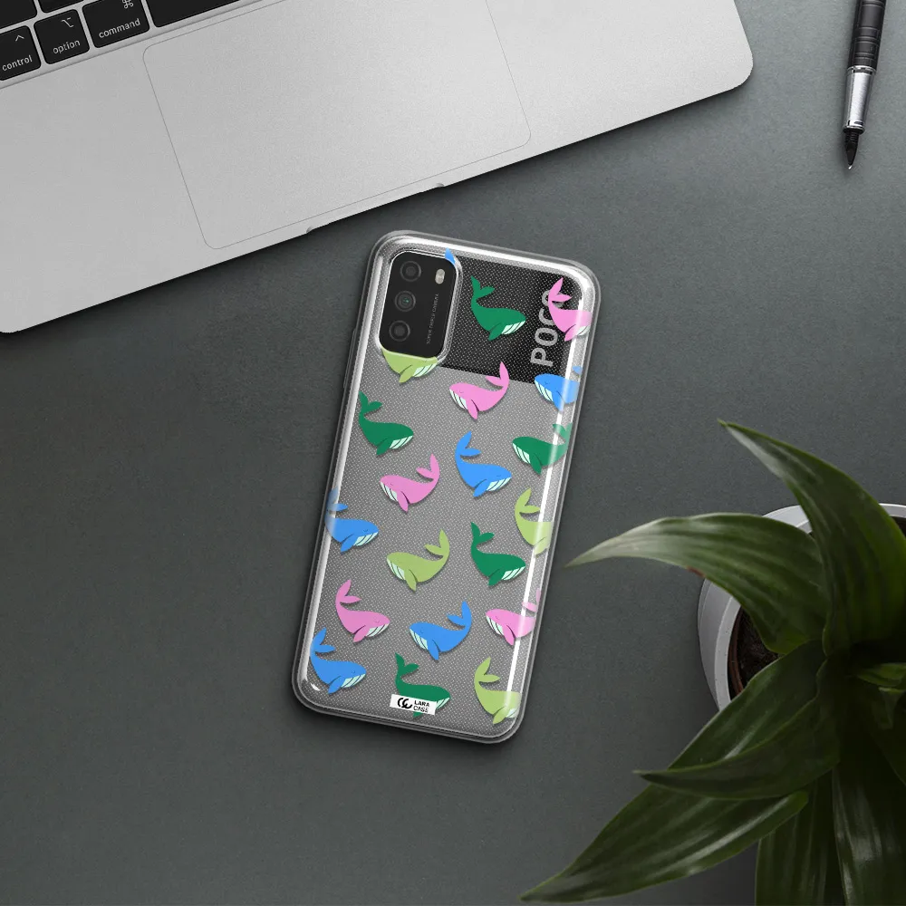 Colorful Whales Xiaomi Poco M3 Clear TPU Case