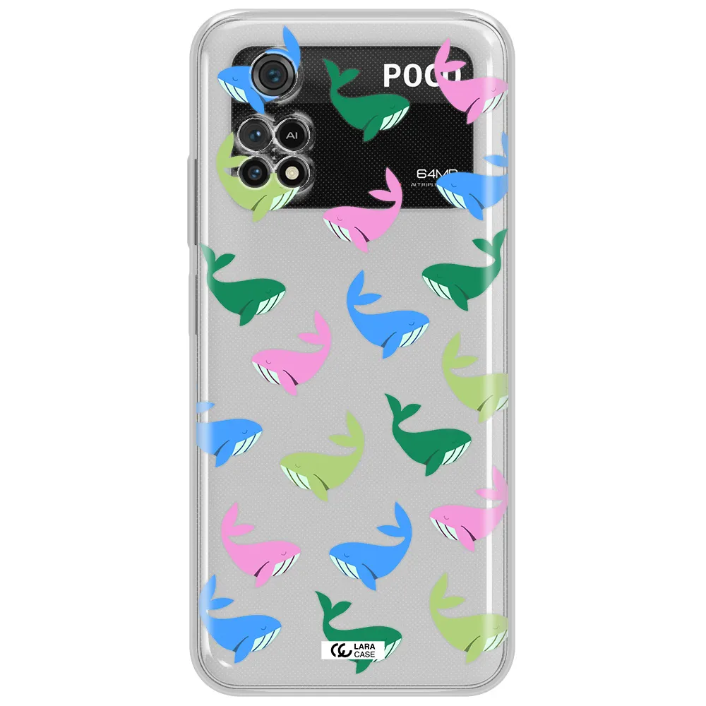 Colorful Whales Xiaomi Poco M4 Pro 4G Clear Tpu Case