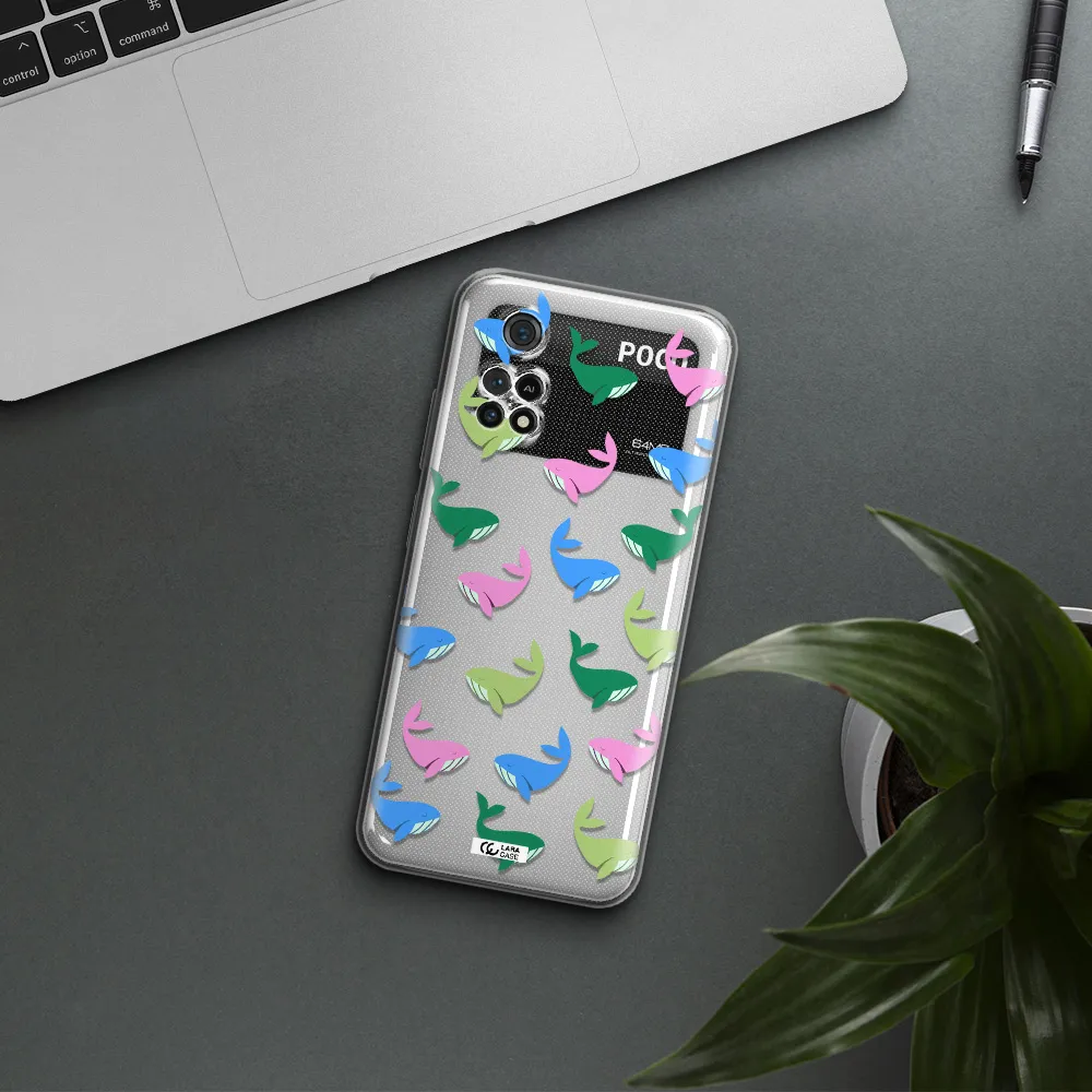 Colorful Whales Xiaomi Poco M4 Pro 4G Clear Tpu Case