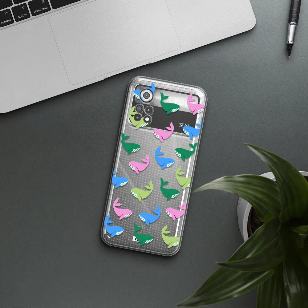 Colorful Whales Xiaomi Poco X4 Pro Clear TPU Case