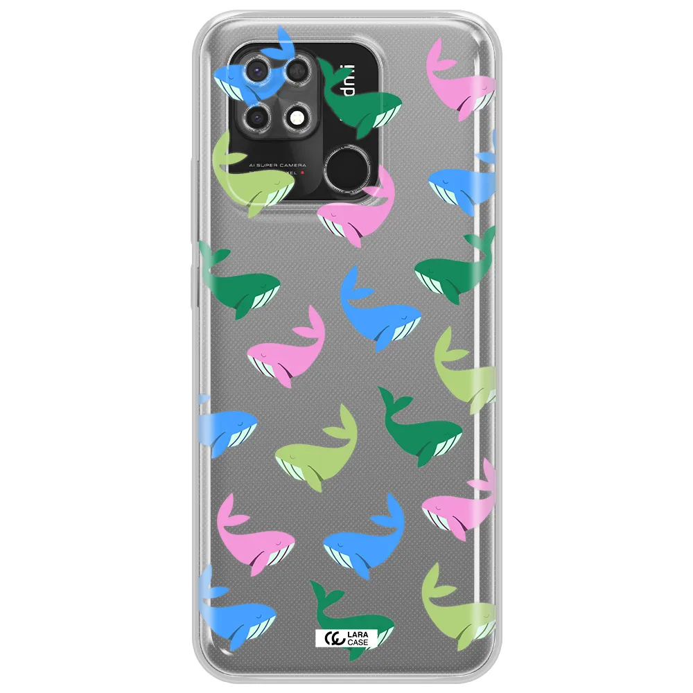 Colorful Whales Xiaomi Redmi 10C Clear TPU Case