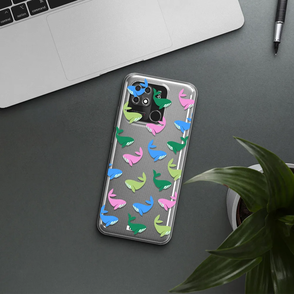 Colorful Whales Xiaomi Redmi 10C Clear TPU Case