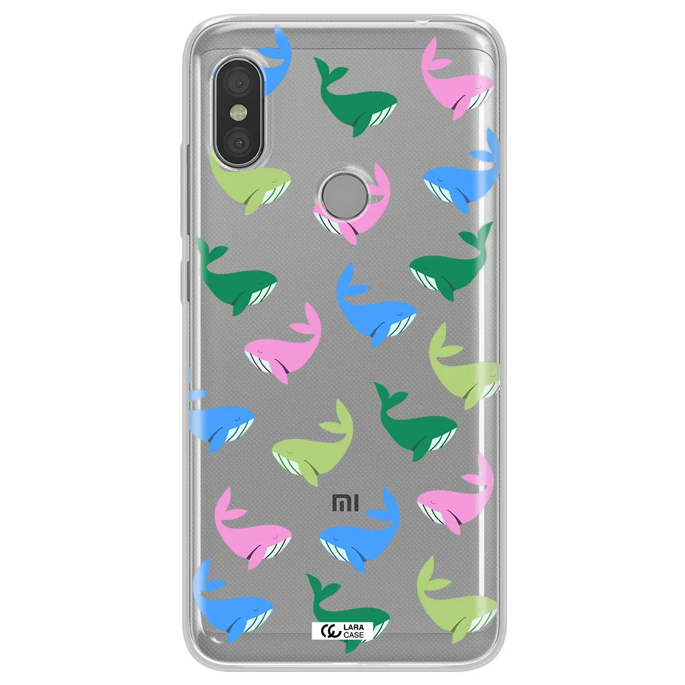 Colorful Whales Xiaomi Redmi Note 6 Pro Clear TPU Case