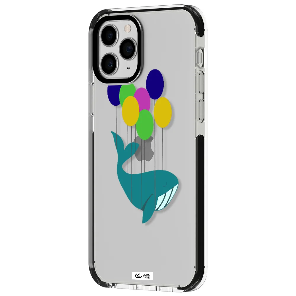 Flying Whale Apple iPhone 11 pro impact black border Case