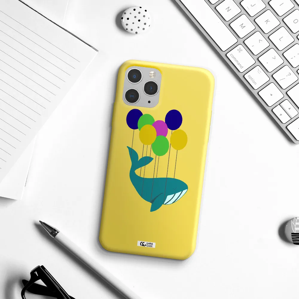 Flying Whale Apple iPhone 11 pro max Silicone canary yellow Case