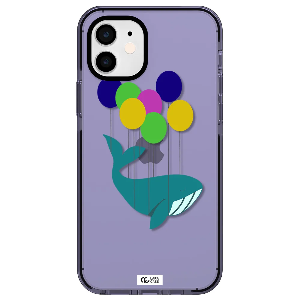 Flying Whale Apple iPhone 12 impact Lilac Case