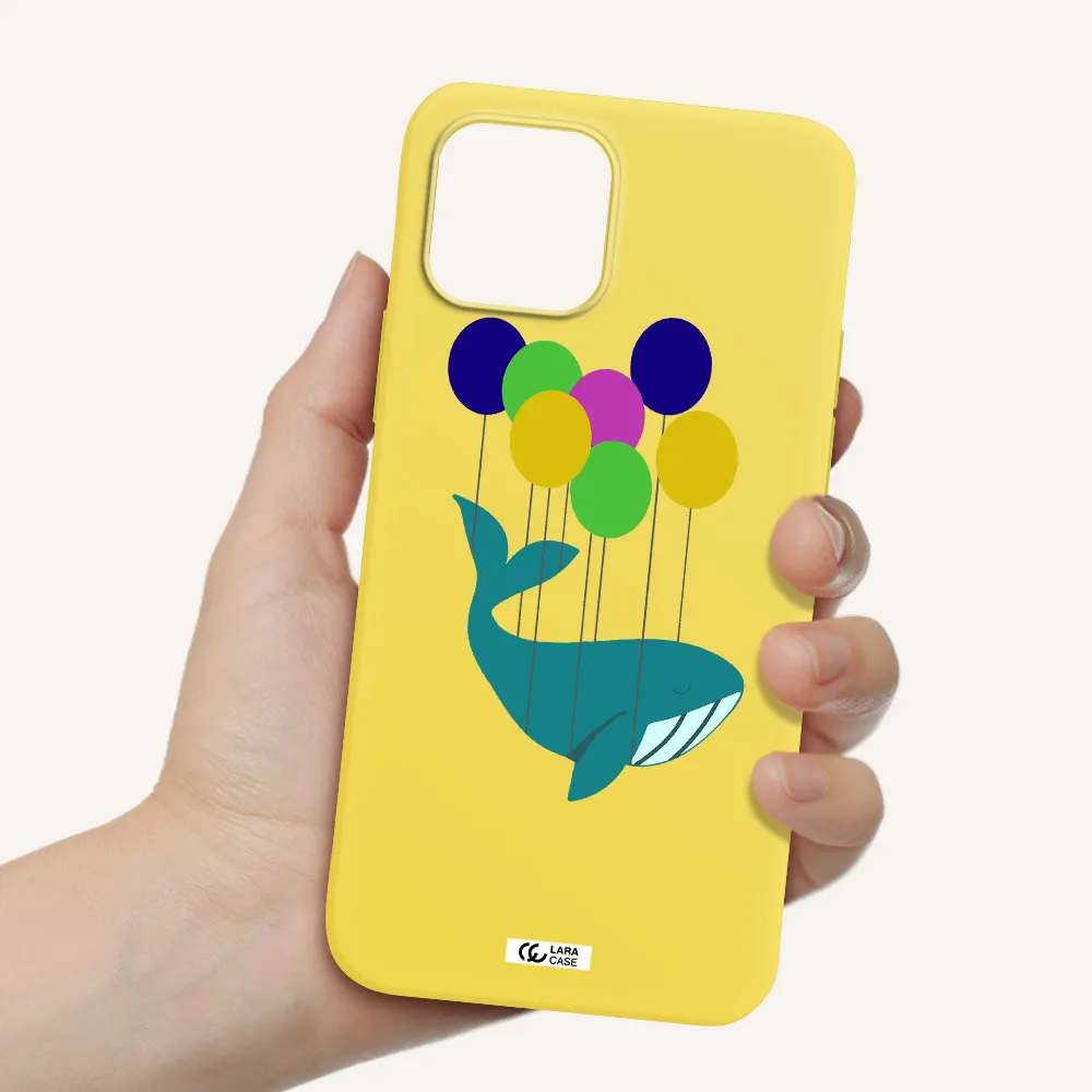 Flying Whale Apple iPhone 12 mini Silicone canary yellow Case