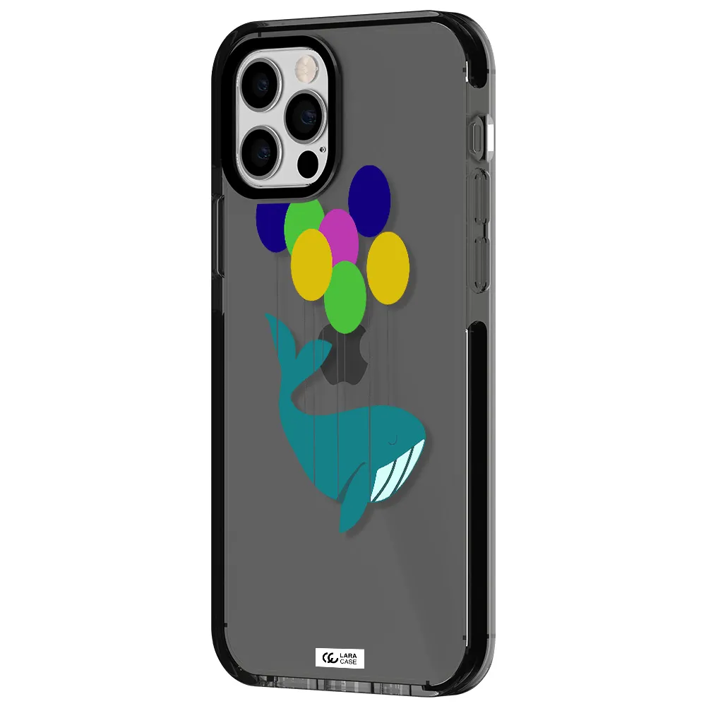 Flying Whale Apple iPhone 12 pro impact Smoke Black Case