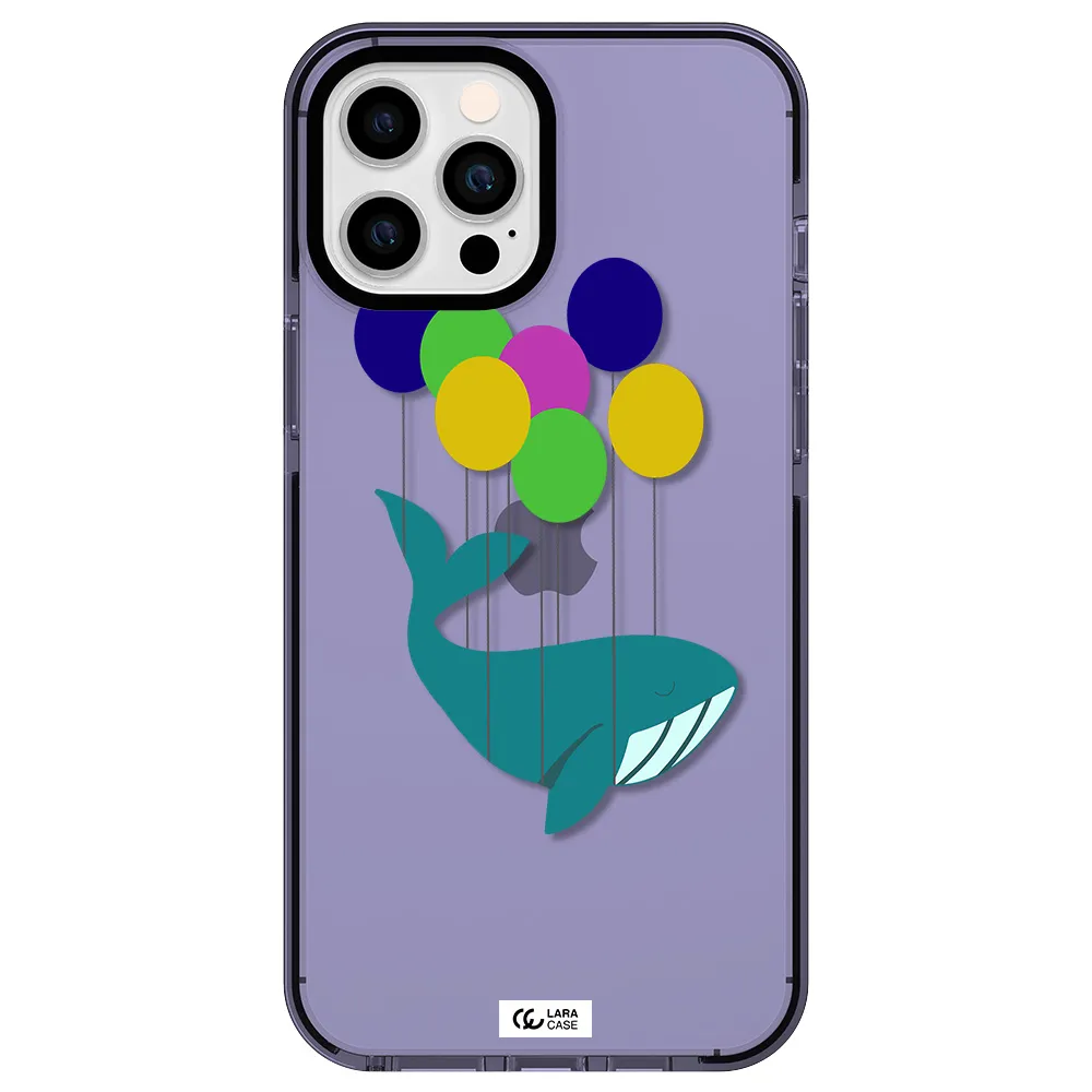 Flying Whale Apple iPhone 12 pro max impact Lilac Case