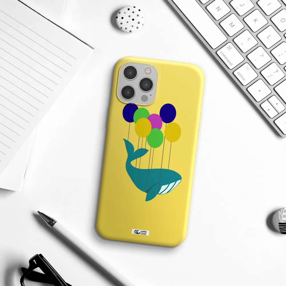 Flying Whale Apple iPhone 12 pro max Silicone canary yellow Case
