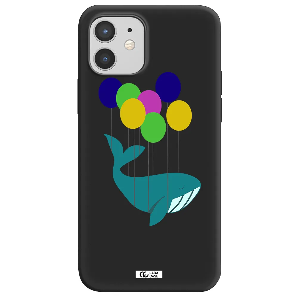 Flying Whale Apple iPhone 12 Silicone black Case